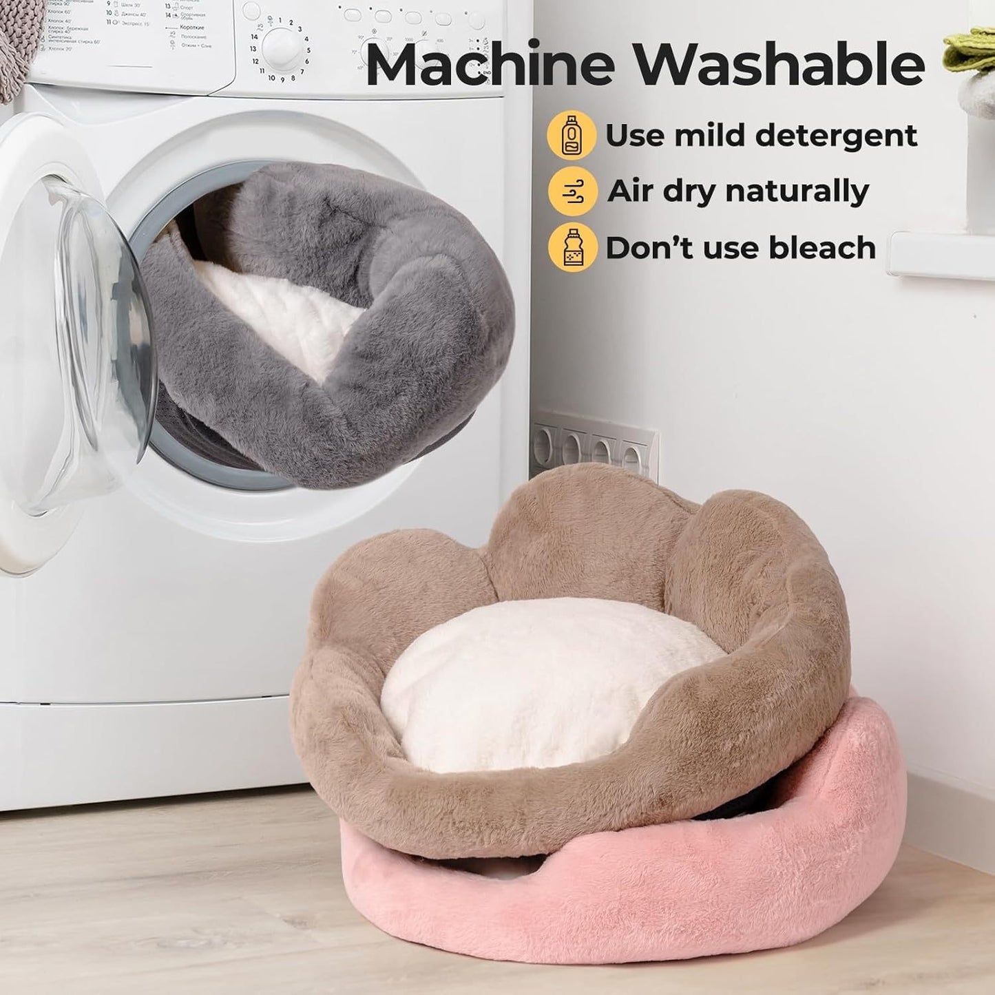 MEWOOFUN Cat Bed And Small Dog Bed