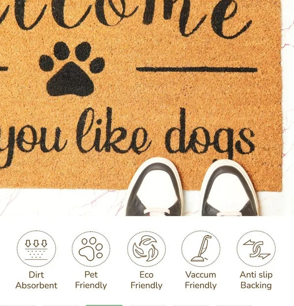 Coir Doormat Front Door Mat With Non Slip PVC Backing Printed Indoor Outdoor Mats For Home
